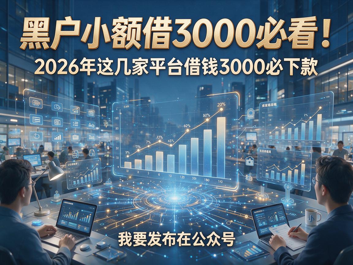 黑户小额借3000必看！2026年这几家平台借钱3000必下款