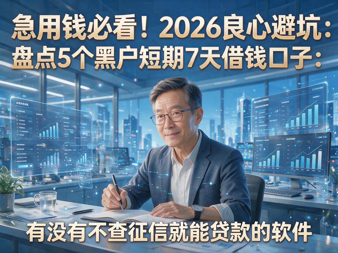 急用钱必看！2026良心避坑：盘点5个黑户短期7天借钱口子，有没有不查征信就能贷款的软件？
