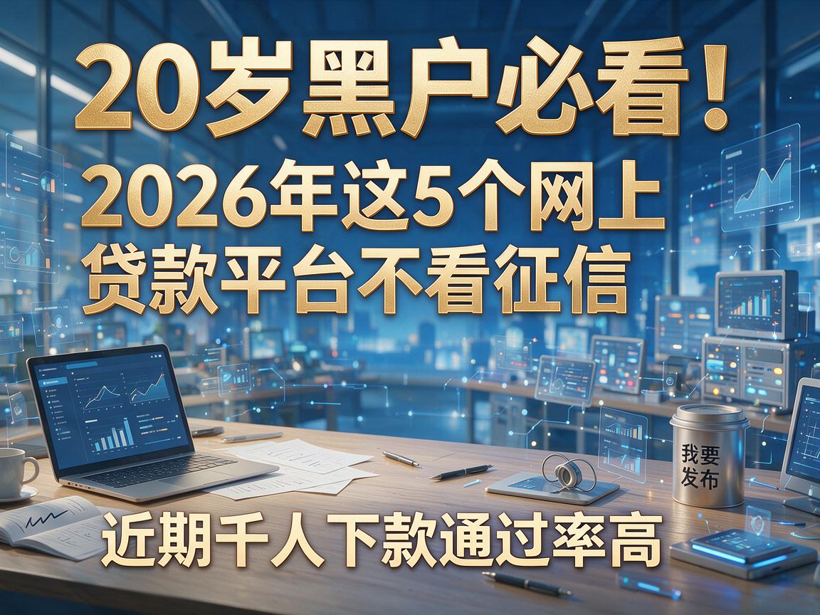 20岁黑户必看！2026年这5个网上贷款平台不看征信，近期千人下款通过率高