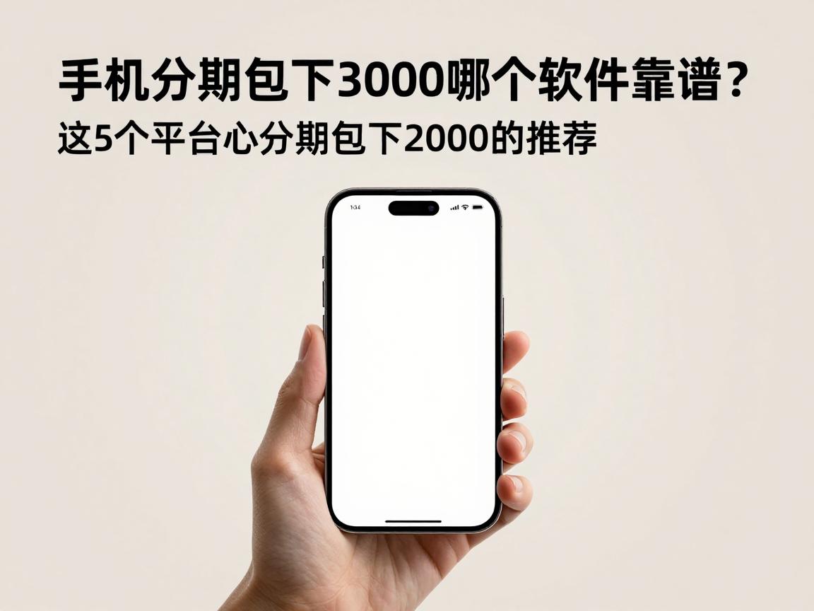 手机分期包下3000哪个软件靠谱？这5个平台省心又贴心，附能手机分期包下2000的推荐