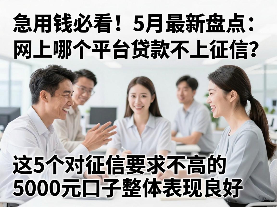 急用钱必看！5月最新盘点：网上哪个平台贷款不上征信？这5个对征信要求不高的5000元口子整体表现良好