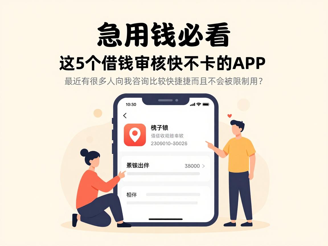 急用钱必看！这5个借钱审核快不卡的APP，3000元秒到账