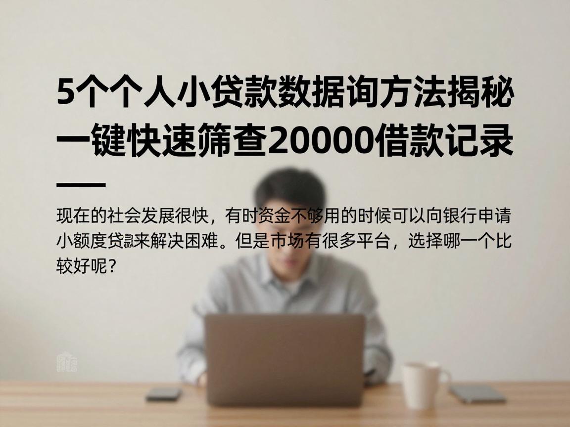 5个个人小额贷款数据查询方法揭秘，一键快速筛查20000借款记录
