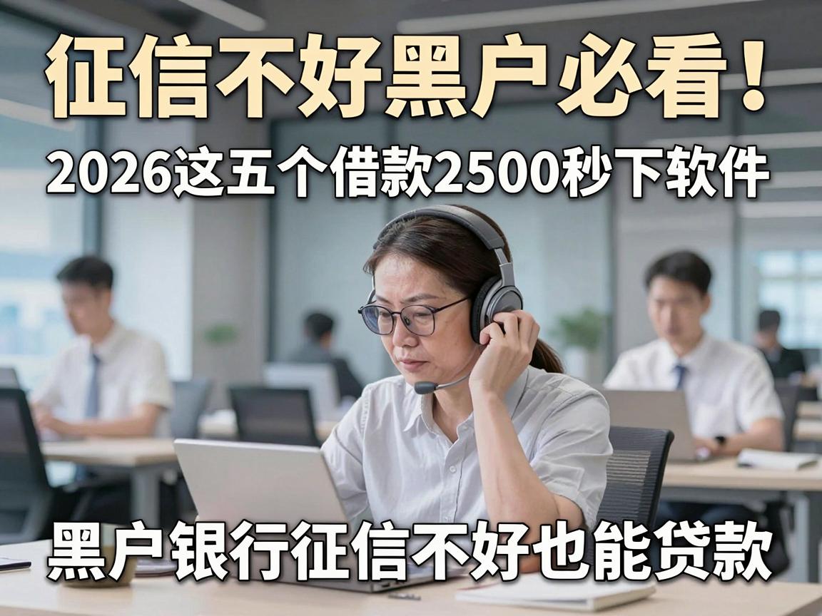 征信不好黑户必看！2026这五个借款2500秒下软件，黑户银行征信不好也能贷款