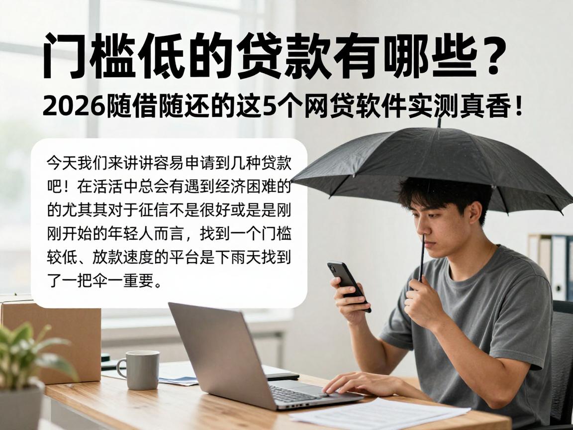 门槛低的贷款有哪些？2026随借随还的这5个网贷软件实测真香！