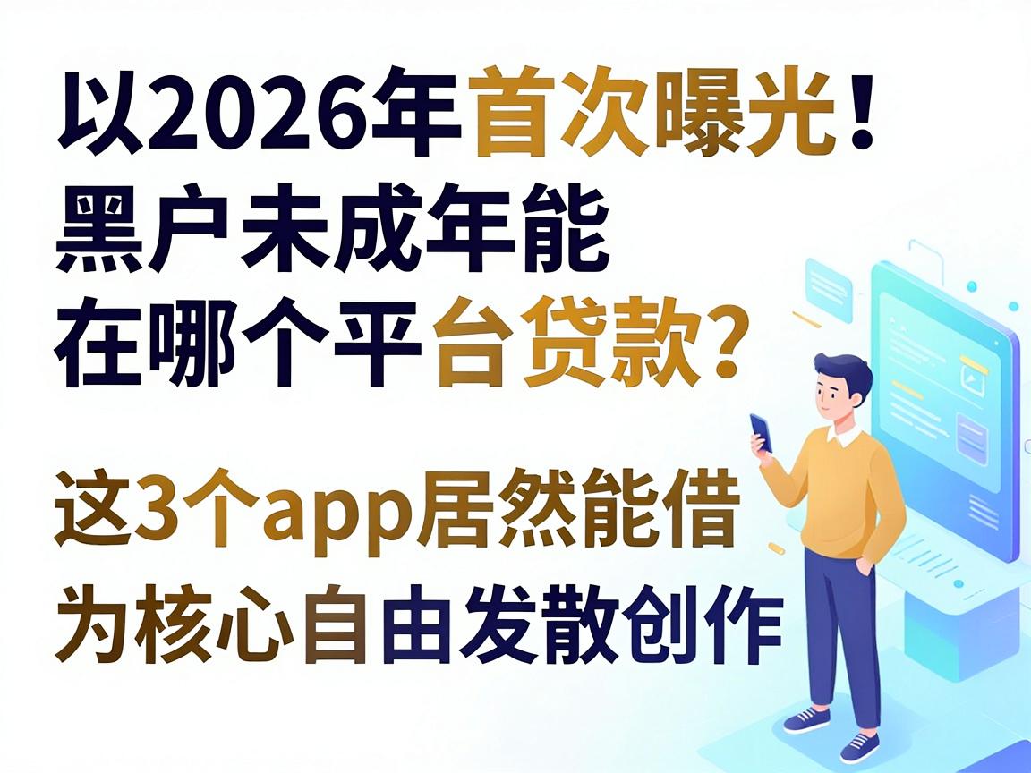 2026年首次曝光!黑户未成年能在哪个平台贷款?这3个App居然能借5000
