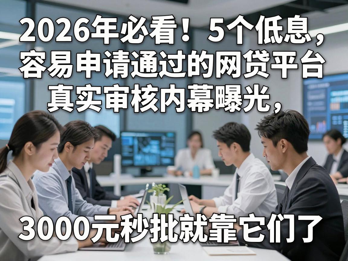 2026年必看！5个低息容易申请通过的网贷平台真实审核内幕曝光，3000元秒批就靠它们了