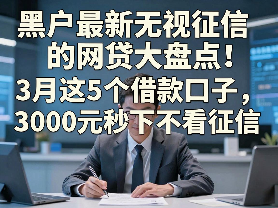 黑户最新无视征信的网贷大盘点！3月这5个借款口子，3000元秒下不看征信