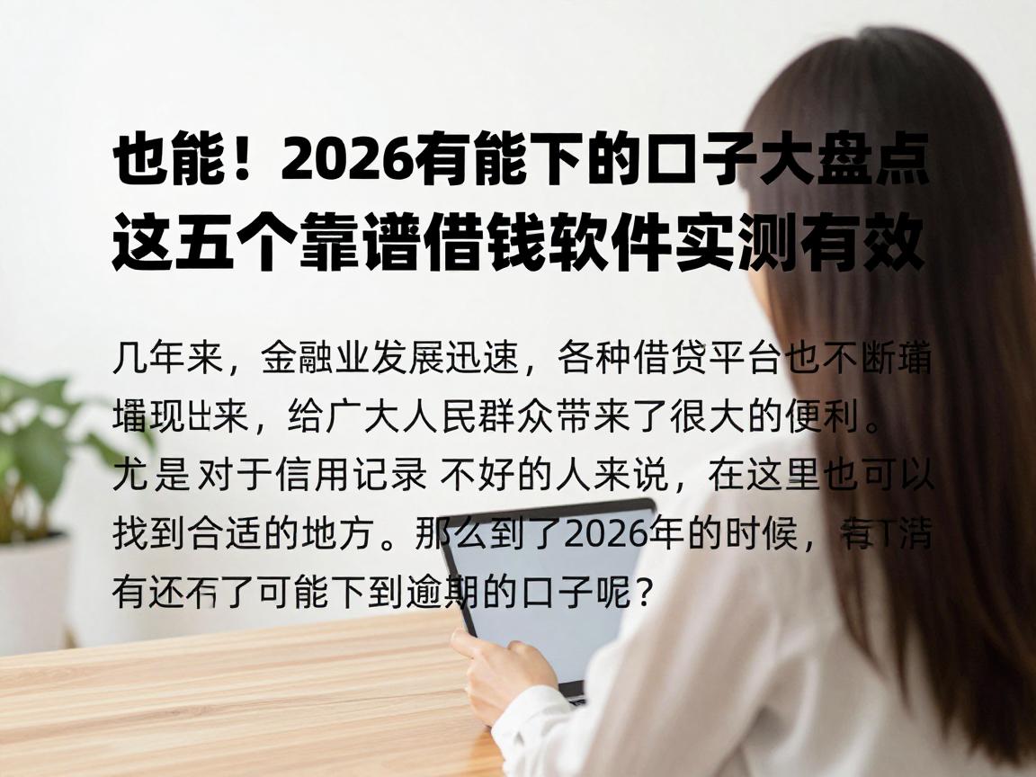 也能！2026有能下的口子大盘点，这五个靠谱借钱软件实测有效