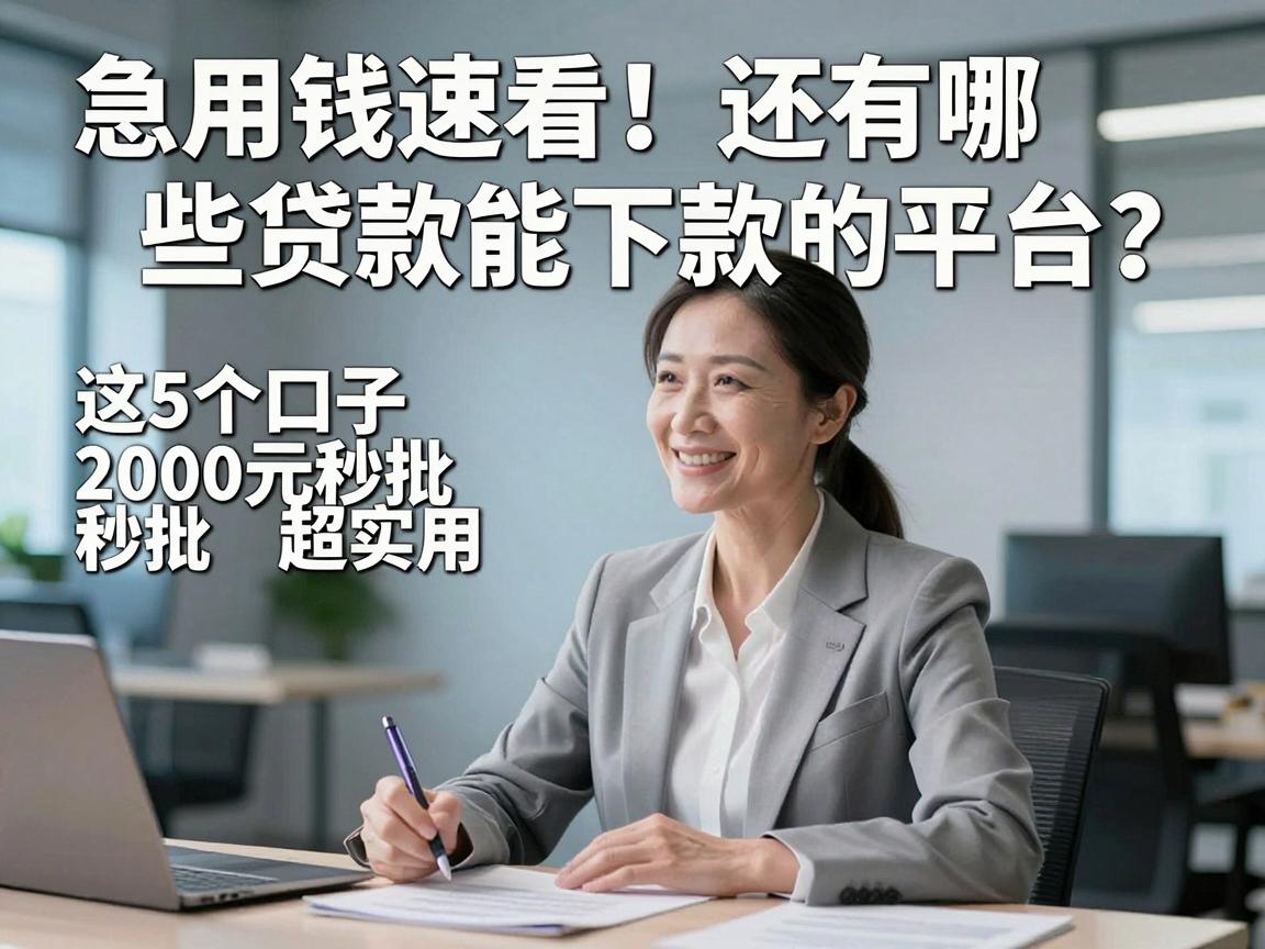 急用钱速看！还有哪些贷款能下款的平台？这5个口子2000元秒批超实用