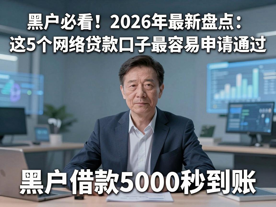 黑户必看！2026年最新盘点：这5个网络贷款口子最容易申请通过，黑户借款5000秒到账