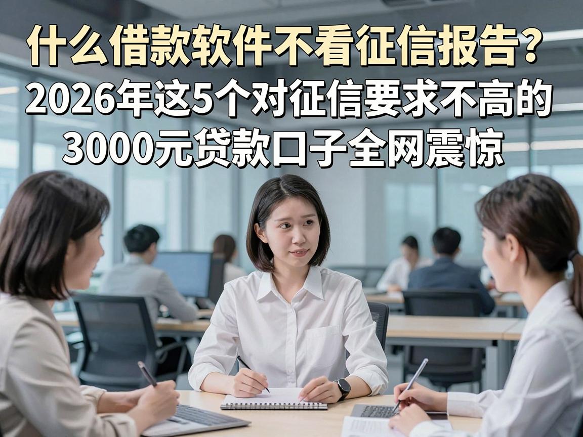 什么借款软件不看征信报告？2026年这5个对征信要求不高的3000元贷款口子全网震惊！