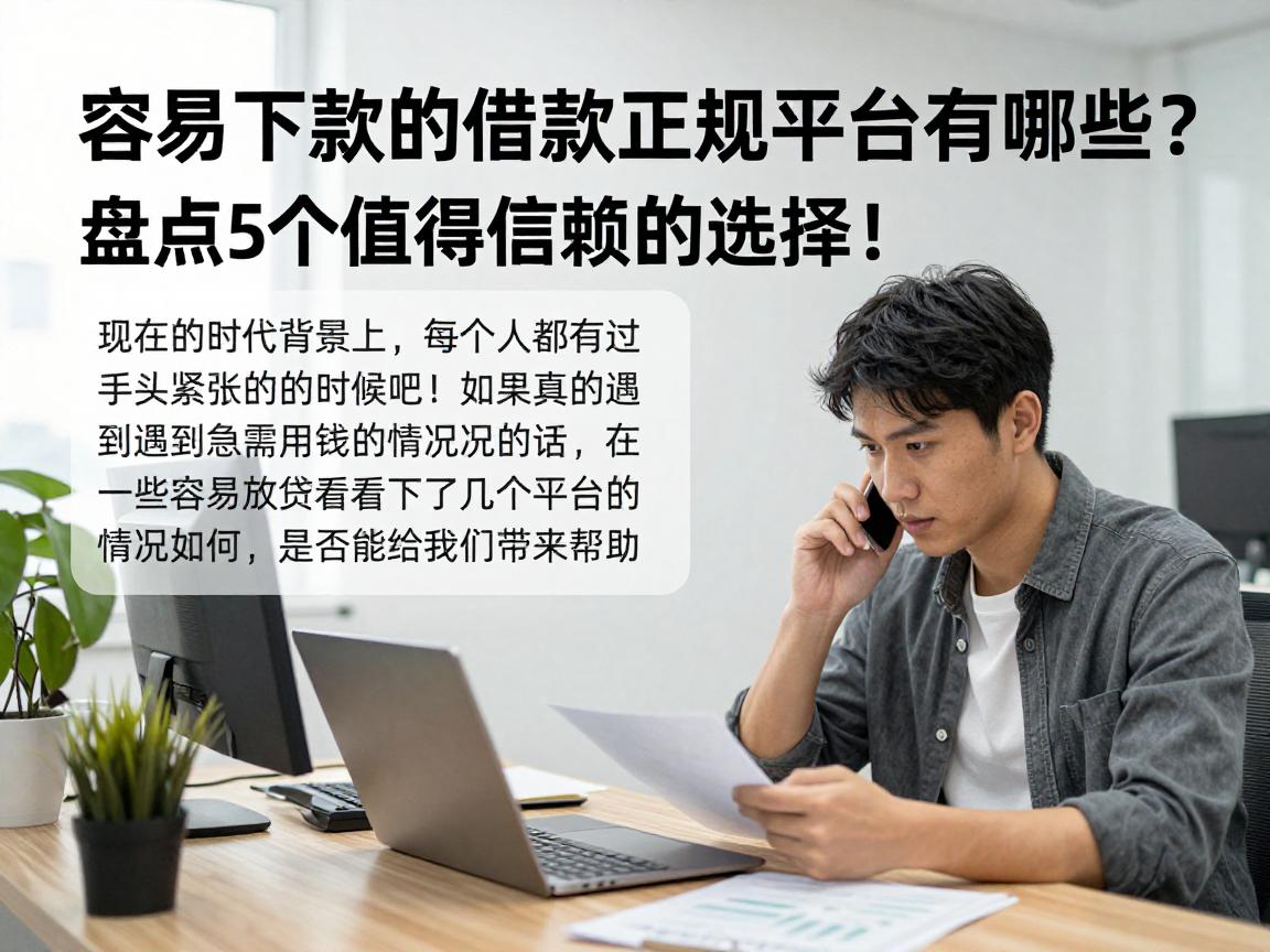 容易下款的借款正规平台有哪些？盘点5个值得信赖的选择！