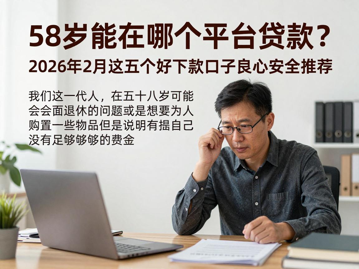 58岁能在哪个平台贷款？2026年2月这五个好下款口子良心安全推荐！