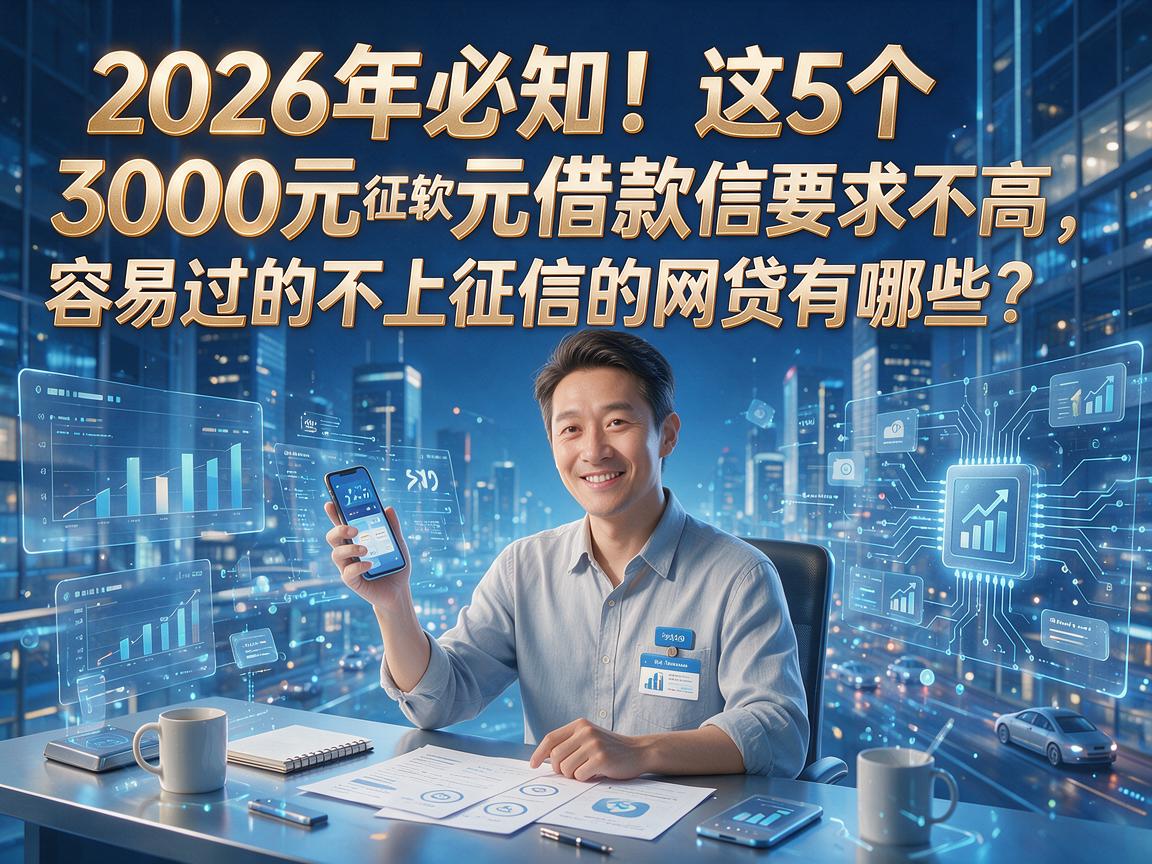 2026年必知！这5个3000元借款软件对征信要求不高，容易过的不上征信的网贷有哪些？