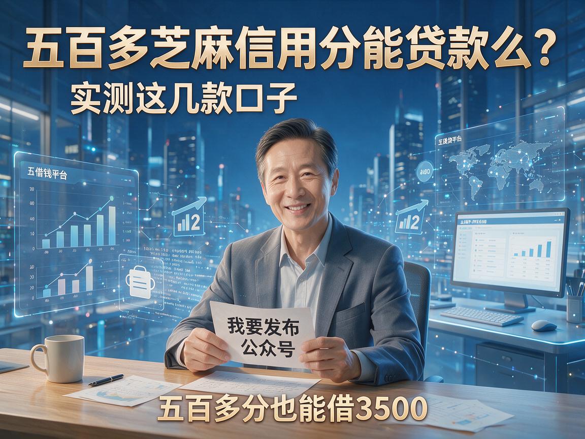 五百多芝麻信用分能贷款么？实测这几款口子，五百多分也能借3500！