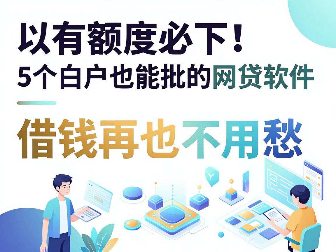 有额度必下！5个白户也能批的网贷软件，借钱再也不用愁