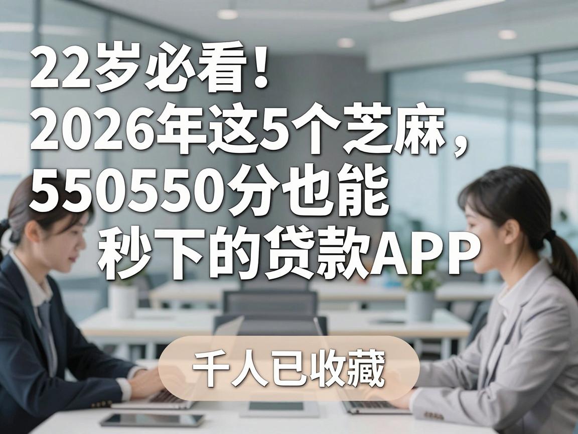 22岁必看！2026年这5个芝麻550分也能秒下的贷款APP，千人已收藏