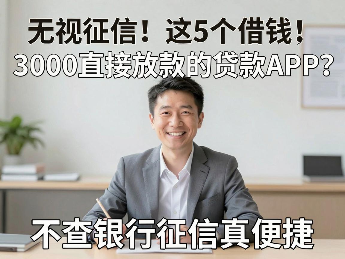 无视征信！这5个借钱3000直接放款的贷款APP，不查银行征信真便捷