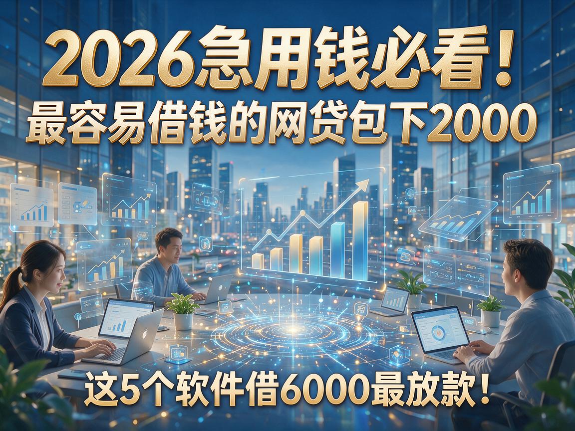2026急用钱必看！最容易借钱的网贷包下2000，这5个软件借6000最放款