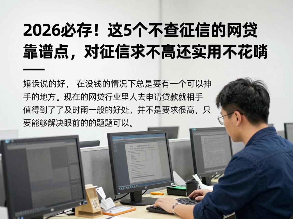 2026必存！这5个不查征信的网贷靠谱点，对征信要求不高还实用不花哨