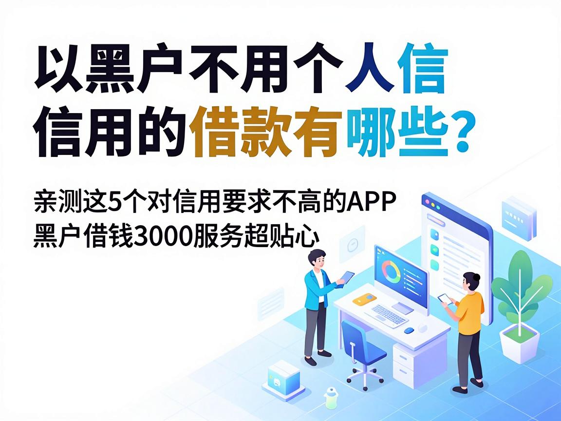 黑户不用个人信用的借款有哪些？亲测这5个对信用要求不高的APP，黑户借钱3000服务超贴心