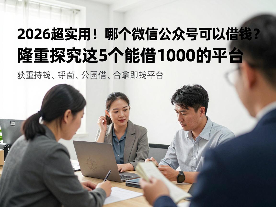 2026超实用！哪个微信公众号可以借钱？隆重探究这5个能借1000的平台