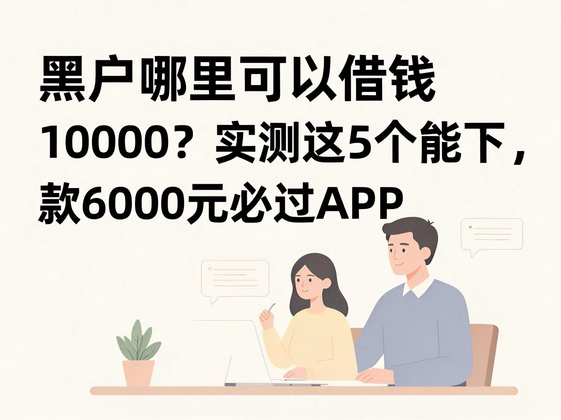 黑户哪里可以借钱10000？实测这5个黑户也能下款6000元的必过APP