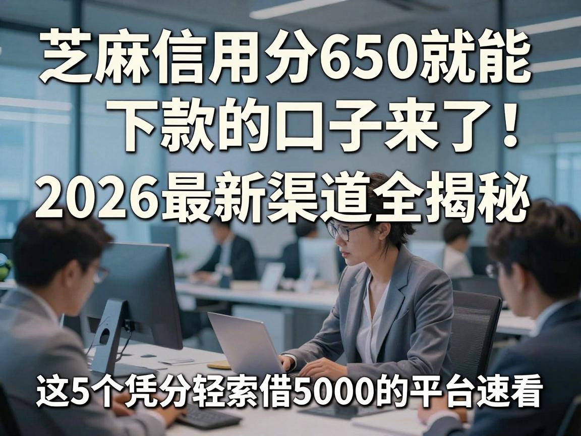 芝麻信用分650就能下款的口子来了！2026最新渠道全揭秘，这5个凭分轻松借5000的平台速看