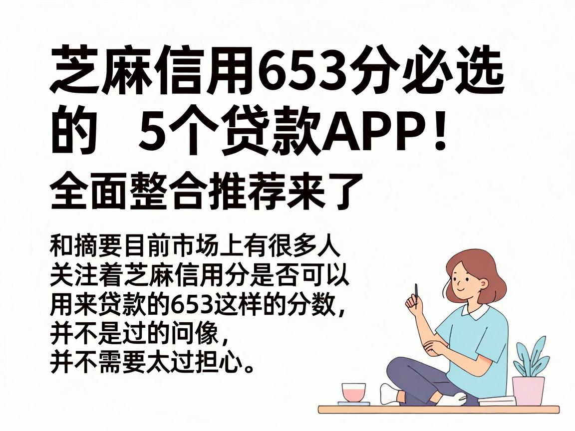 芝麻信用653分必选的5个贷款APP！全面整合推荐来了