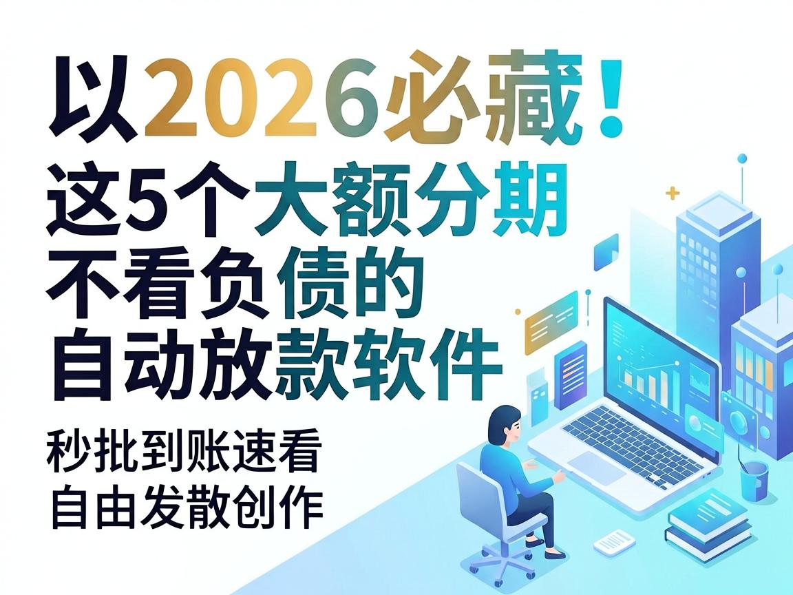 2026必藏！这5个大额分期不看负债的自动放款软件，秒批到账速看