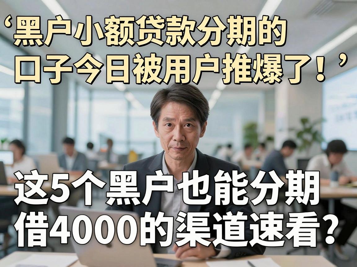 黑户小额贷款分期的口子今日被用户推爆了!这5个黑户也能分期借4000的渠道速看