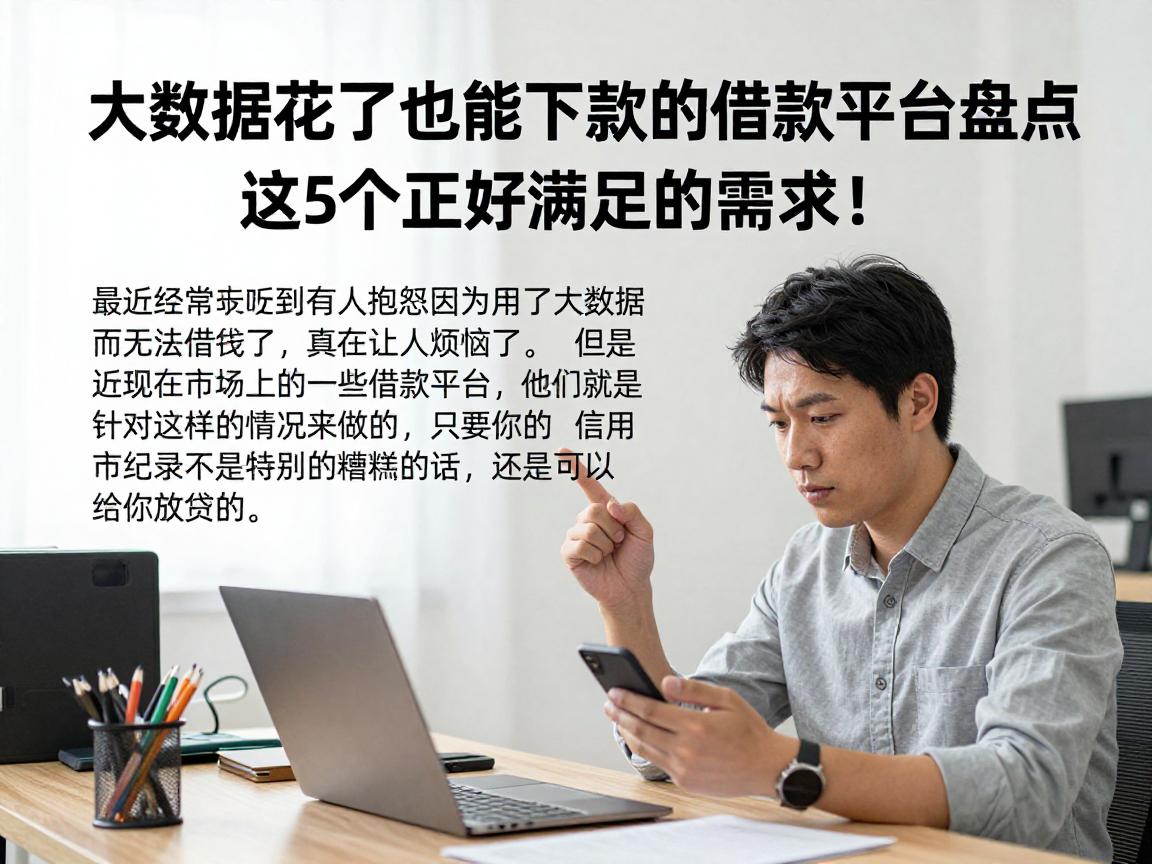 大数据花了也能下款的借款平台盘点，这5个正好满足你的需求！