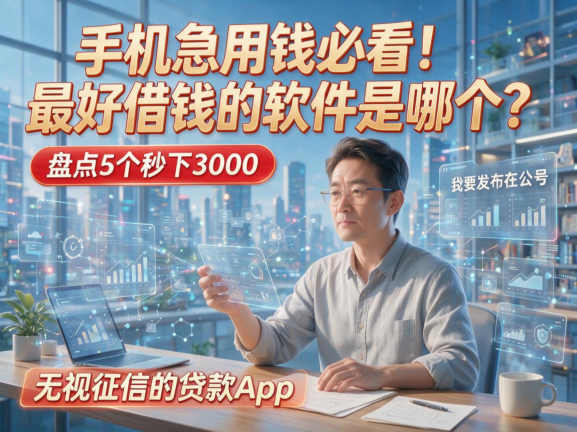 手机急用钱必看！最好借钱的软件是哪个？盘点5个秒下3000、无视征信的贷款App