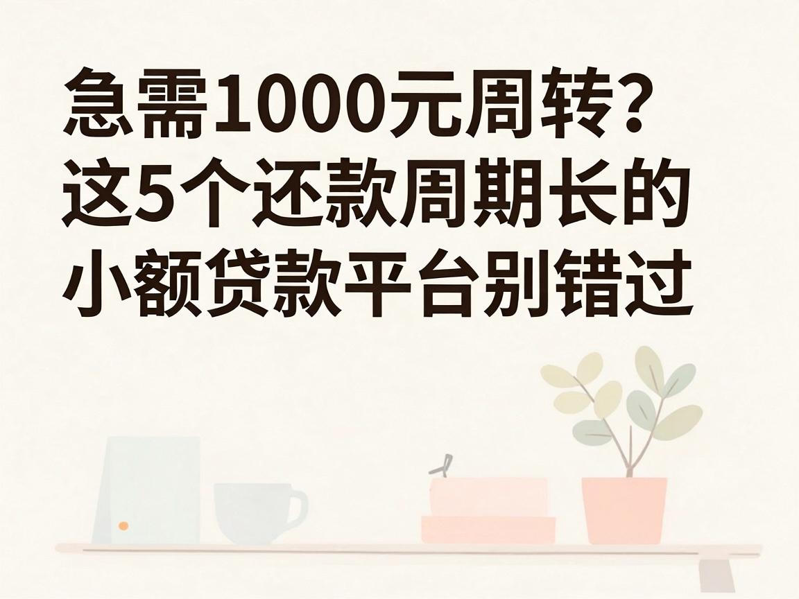 急需1000元周转？这5个还款周期长的小额贷款平台别错过