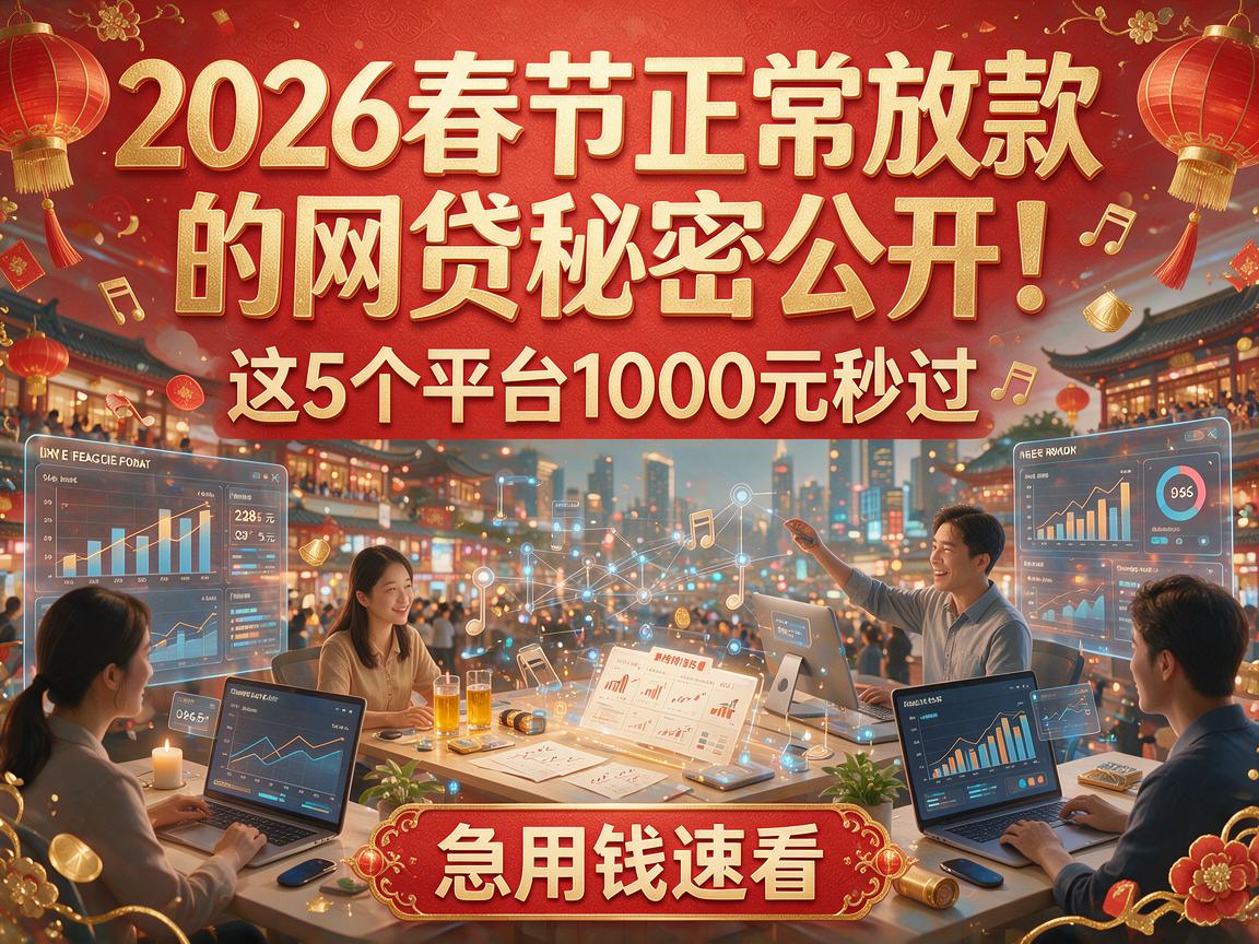 2026春节正常放款的网贷秘密公开！这5个平台1000元秒过，急用钱速看