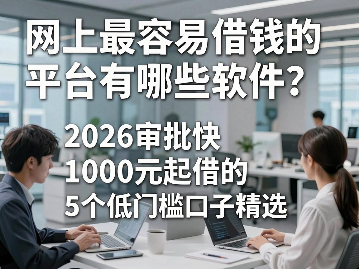 网上最容易借钱的平台有哪些软件？2026审批快、1000元起借的5个低门槛口子精选