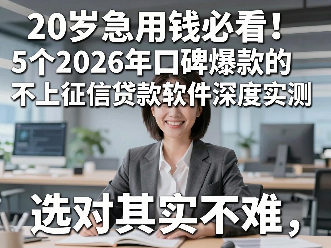 20岁急用钱必看！5个2026年口碑爆款的不上征信贷款软件深度实测，选对其实不难！