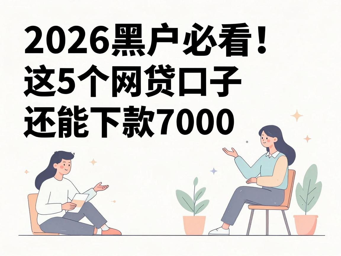 2026黑户必看！这5个网贷口子还能下款7000，速藏