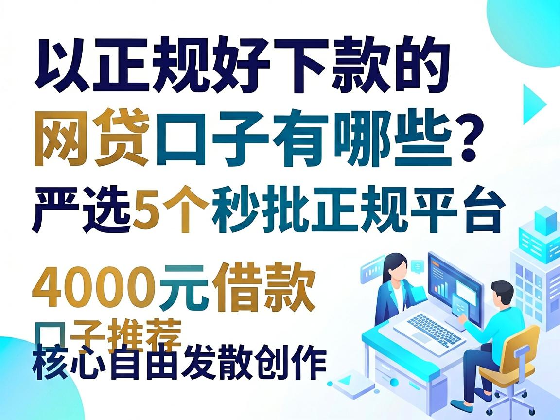 正规好下款的网贷口子有哪些？严选5个秒批正规平台，附4000元借款口子推荐