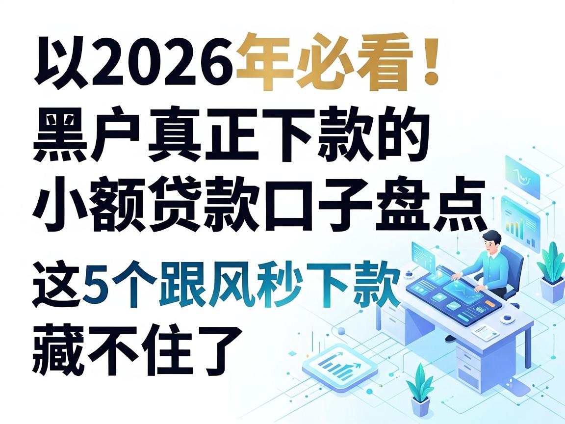 2026年必看！黑户真正下款的小额贷款口子盘点，这5个跟风秒下款渠道藏不住了