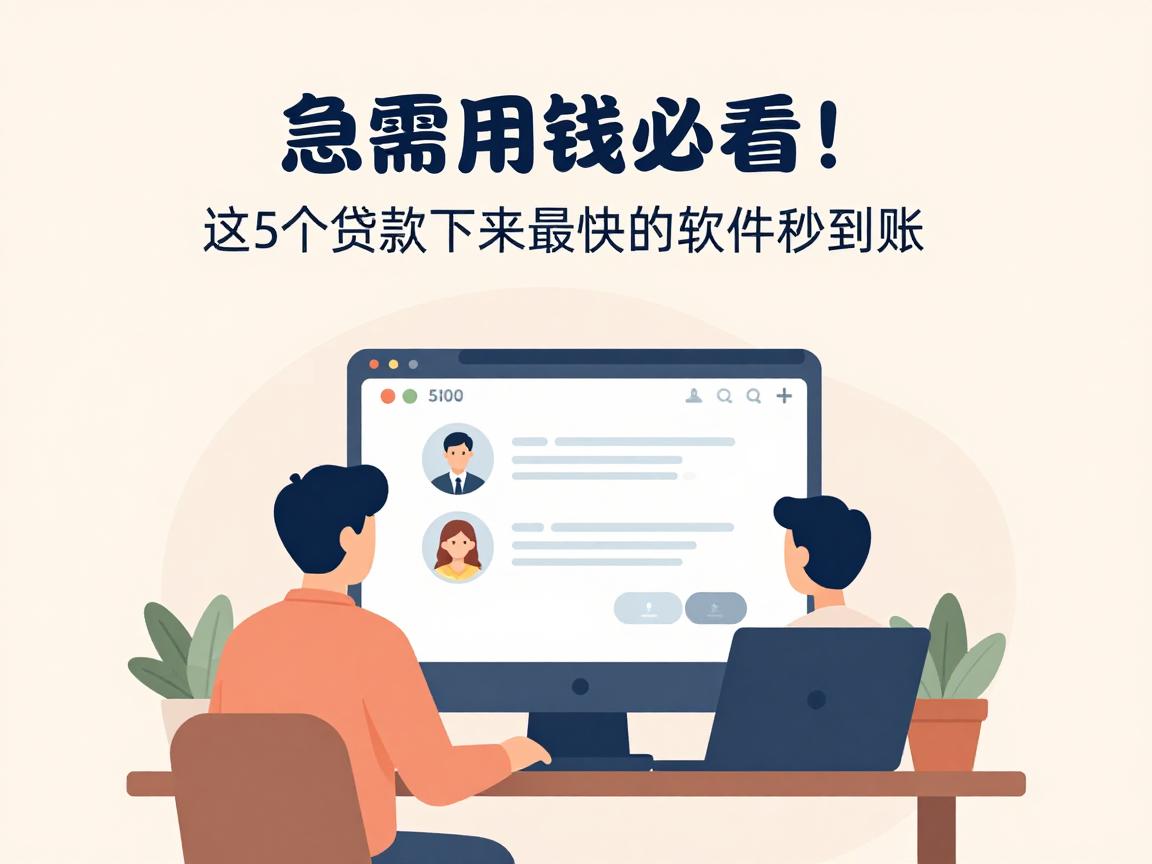 急需用钱必看！这5个贷款下来最快的软件秒到账，借款500无视征信体验超顺