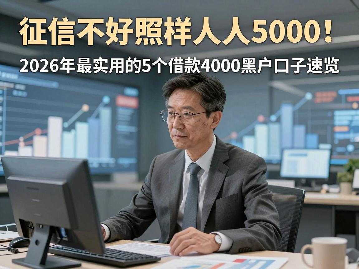 征信不好照样人人5000！2026年最实用的5个借款4000黑户口子速览