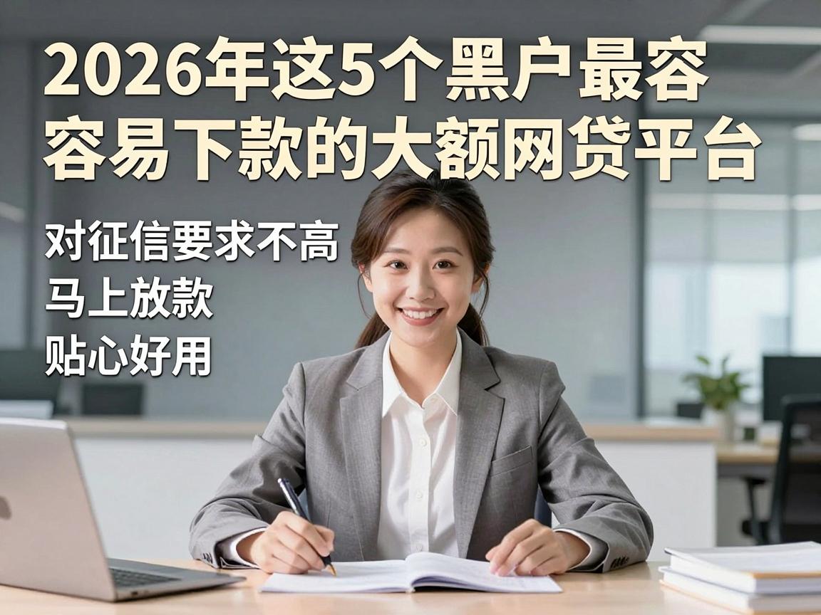 2026年这5个黑户最容易下款的大额网贷平台，对征信要求不高马上放款，贴心好用！