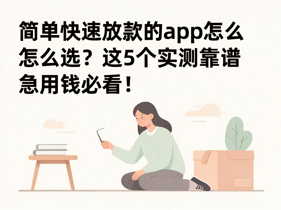 简单快速放款的app怎么选？这5个实测靠谱，急用钱必看！
