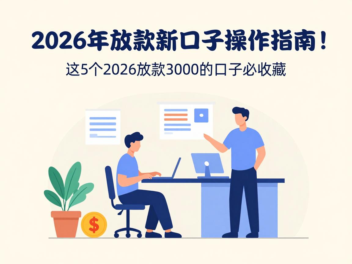 2026年放款新口子操作指南！这5个2026放款3000的口子必收藏