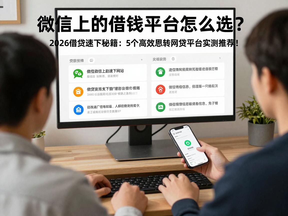微信上的借钱平台怎么选？2026借贷速下秘籍：5个高效周转网贷平台实测推荐！