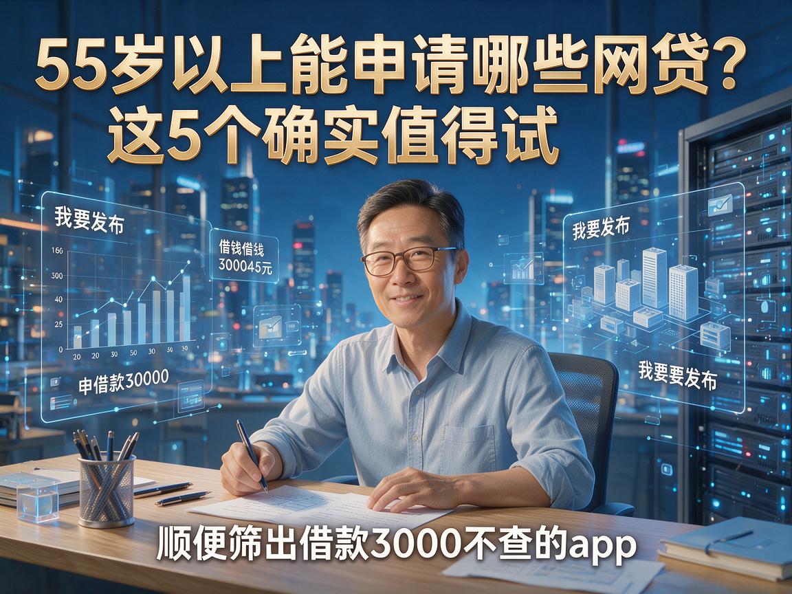 55岁以上能申请哪些网贷？这5个确实值得试，顺便筛出借款3000不查的app