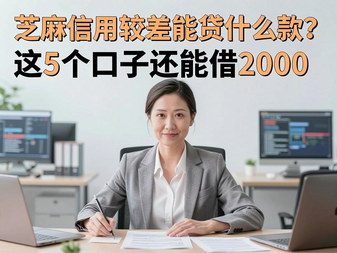芝麻信用较差能贷什么款？这5个口子还能借2000！