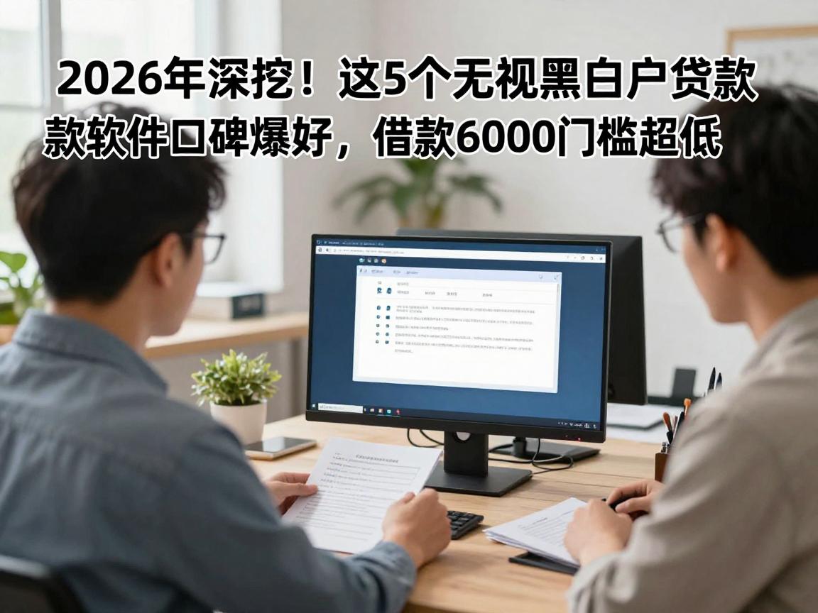 2026年深挖！这5个无视黑白户贷款软件口碑爆好，借款6000门槛超低